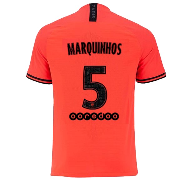 JORDAN Camiseta Paris Saint Germain NO.5 Marquinhos 2ª 2019/20 Naranja